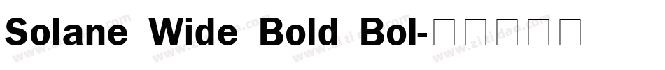 Solane Wide Bold Bol字体转换